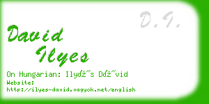 david ilyes business card